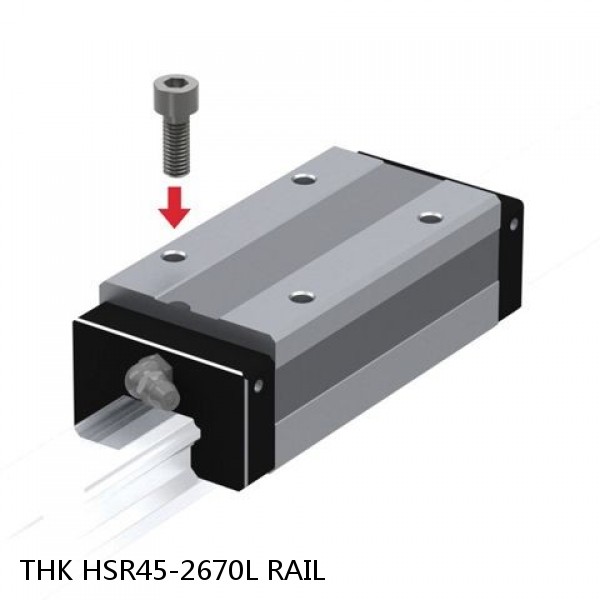 HSR45-2670L RAIL THK Linear Bearing,Linear Motion Guides,Global Standard LM Guide (HSR),Standard Rail (HSR) #1 small image
