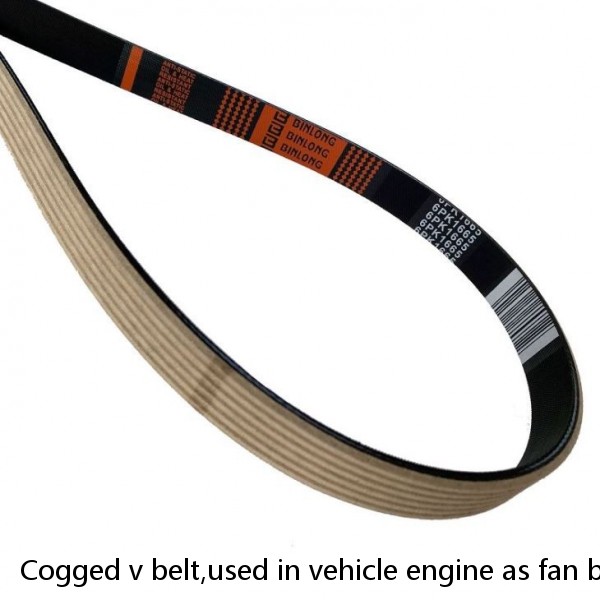 Cogged v belt,used in vehicle engine as fan belt,alternator belt or industrial machine