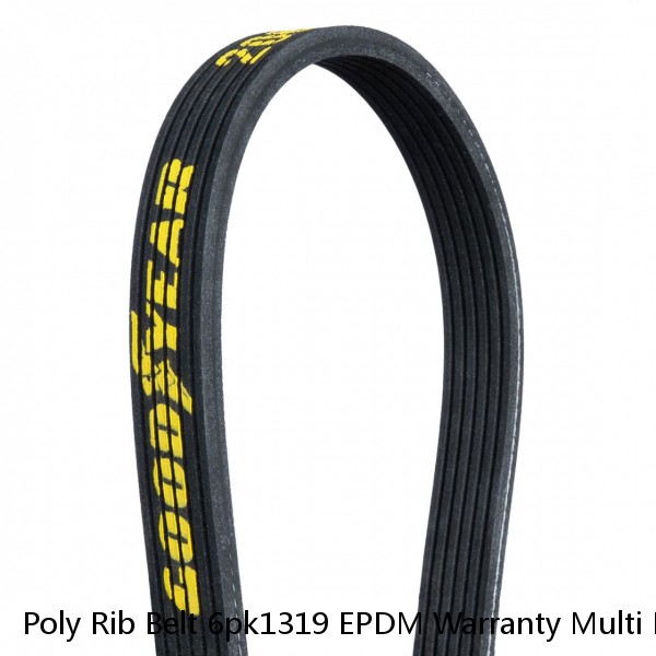 Poly Rib Belt 6pk1319 EPDM Warranty Multi Rib V Belt for Delong M3000 #1 small image